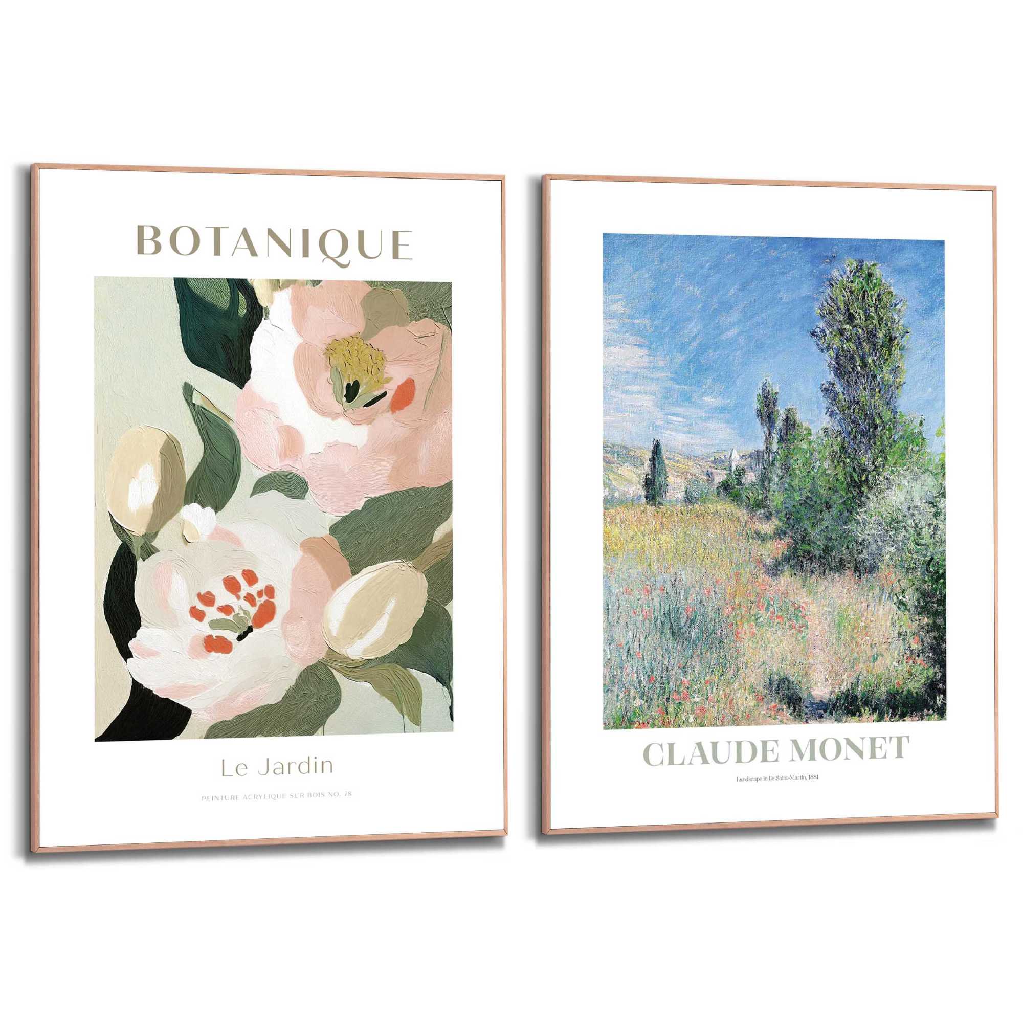 Reinders - Monet tuin bundel - Schilderijen set 50x70 cm - Groen