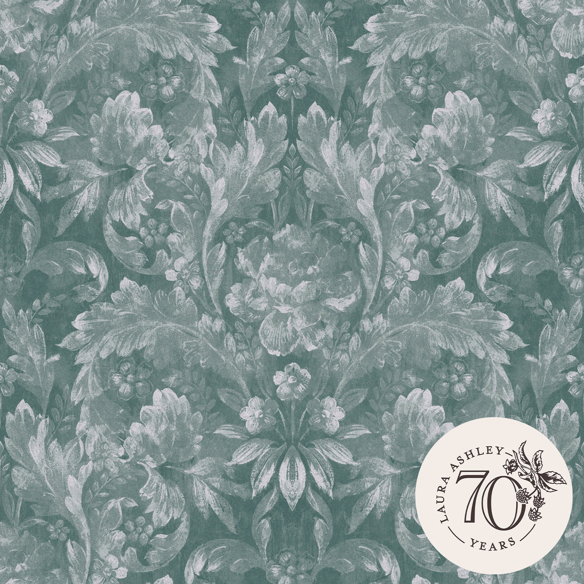 Laura Ashley Vliesbehang - Apolline Jade - Groen 10mx52cm