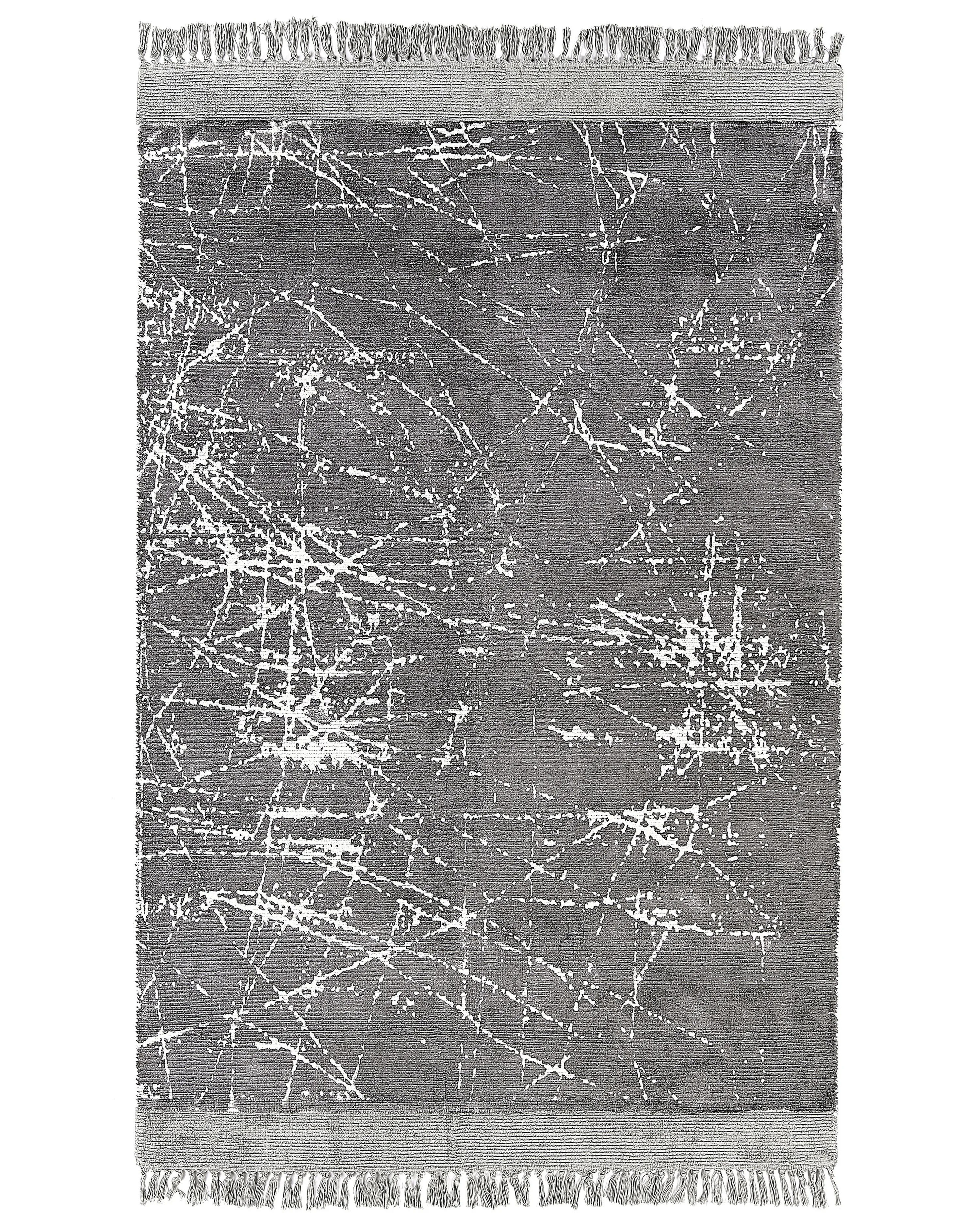 Rug HANLI Grey 140 x 200 cm Viscose