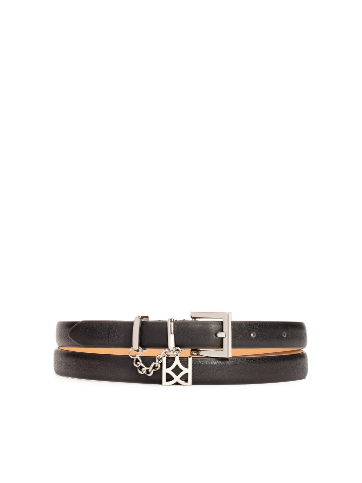 Stylish thin belt with decorative detailing