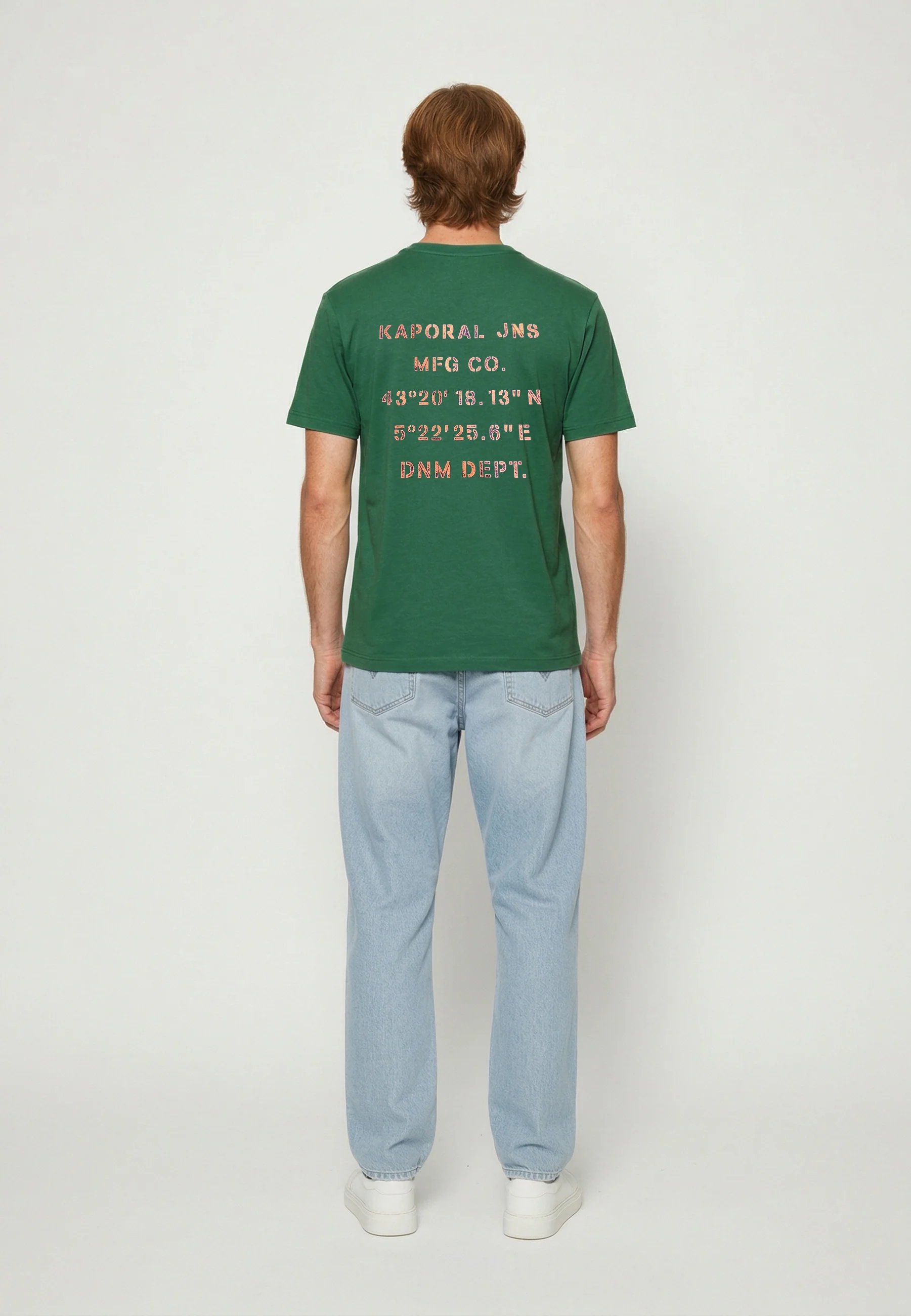 T-shirt manches courtes regular vert coton BARK