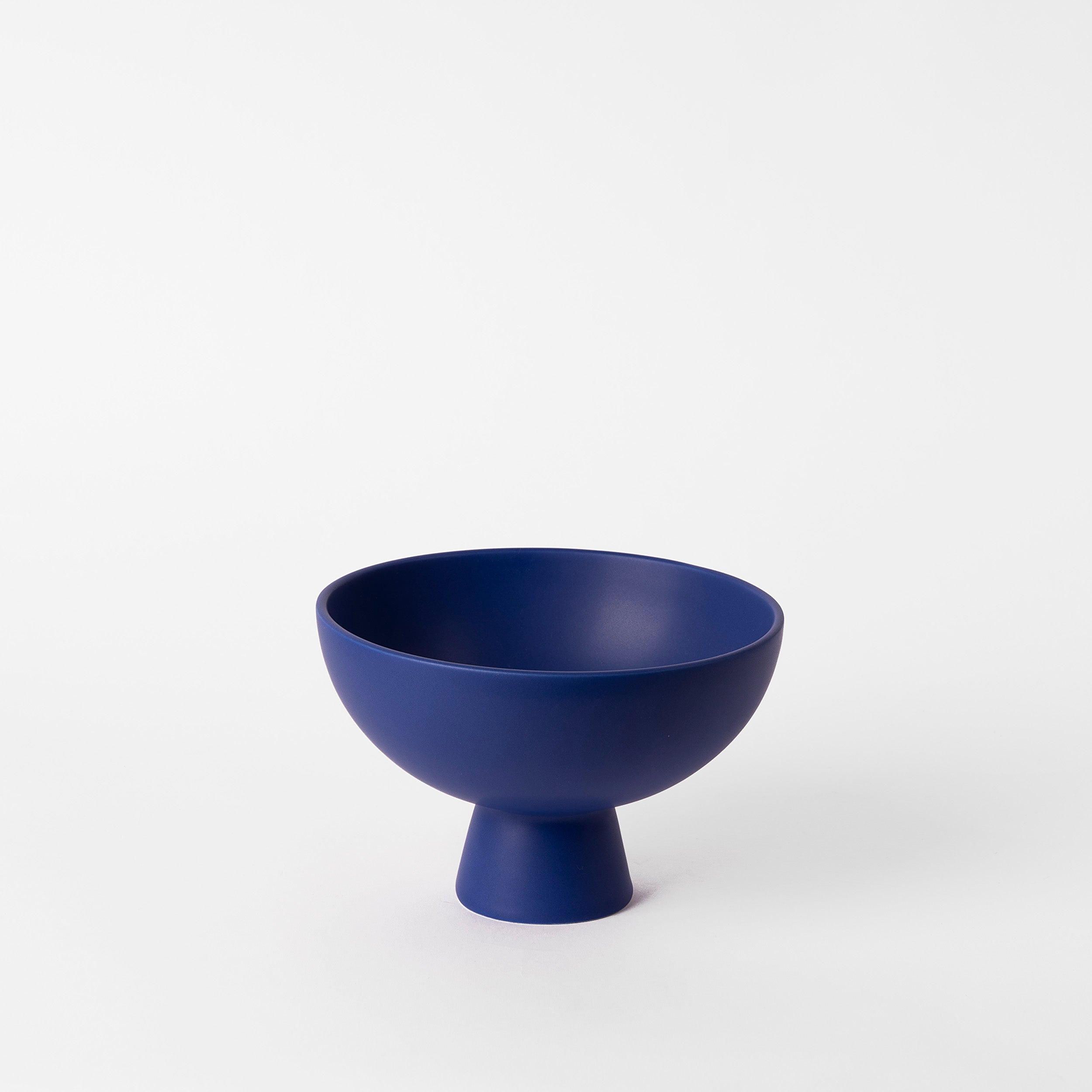 Medium Horizon Blue Modern Pedestal Bowl