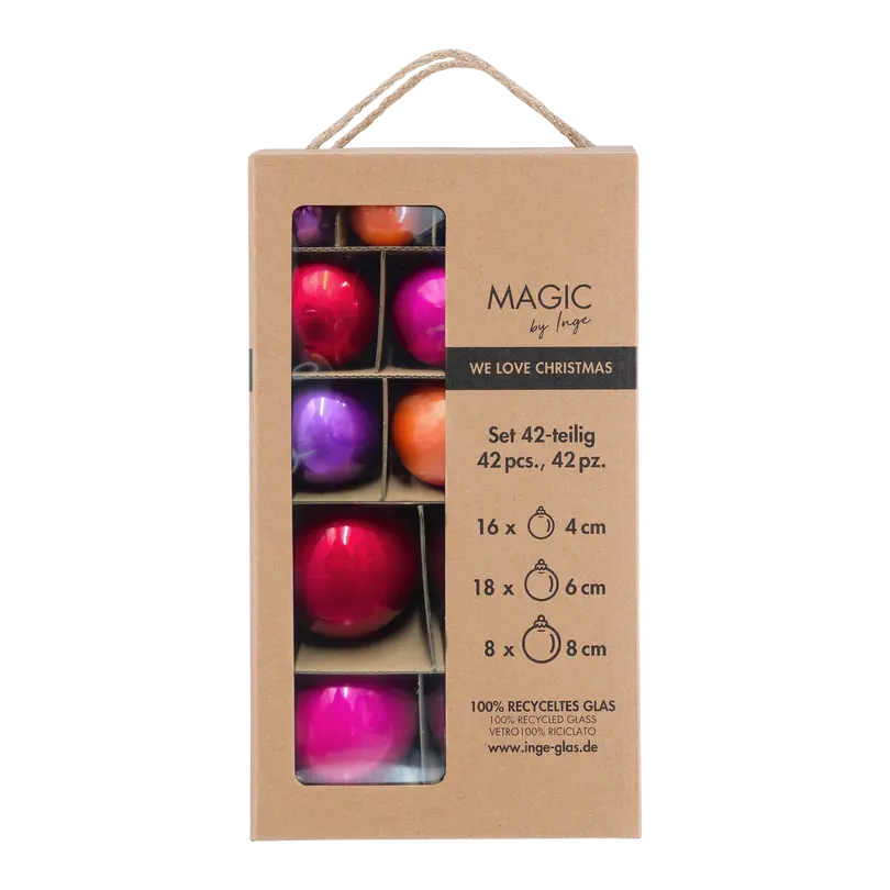 Weihnachtskugel-Set 42-teilig Magic