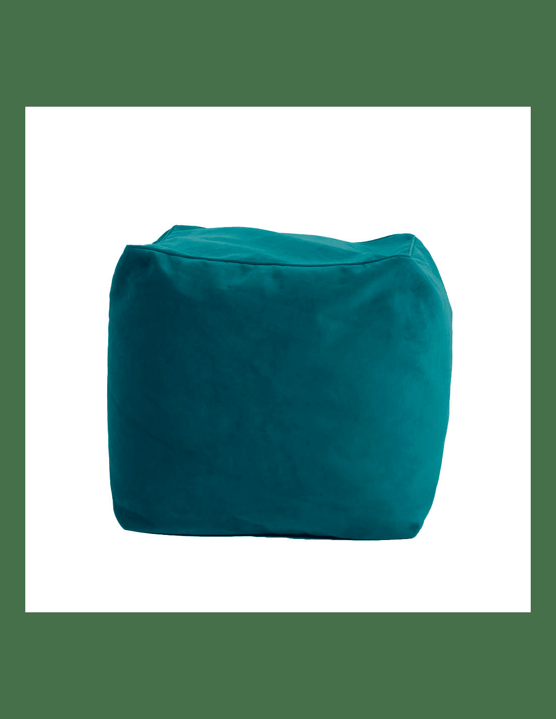 JUMBO VELVET - Repose pieds d'intérieur en velours bleu paon