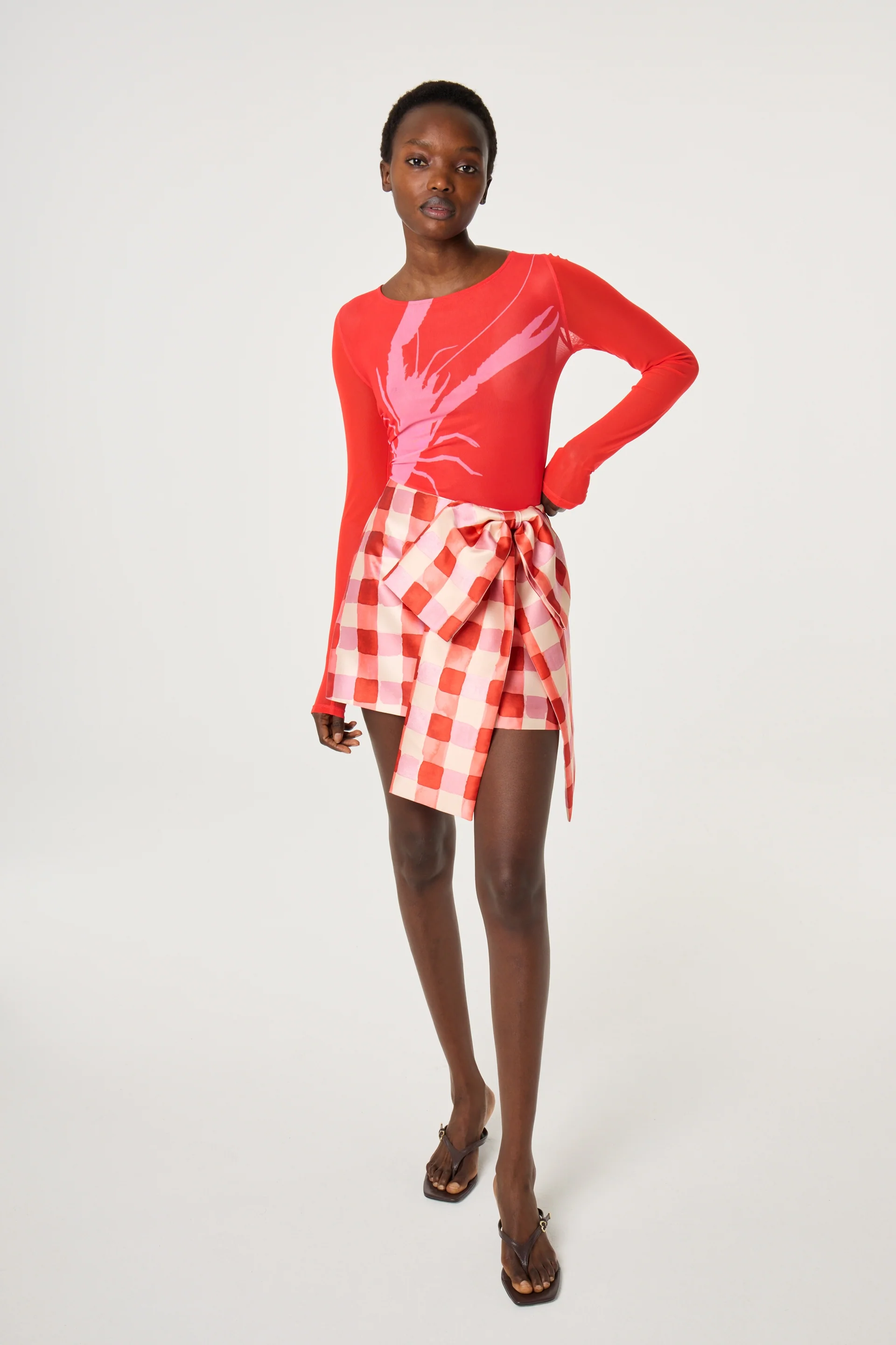 Beau Skirt | Tangerine Tango/Cosy White