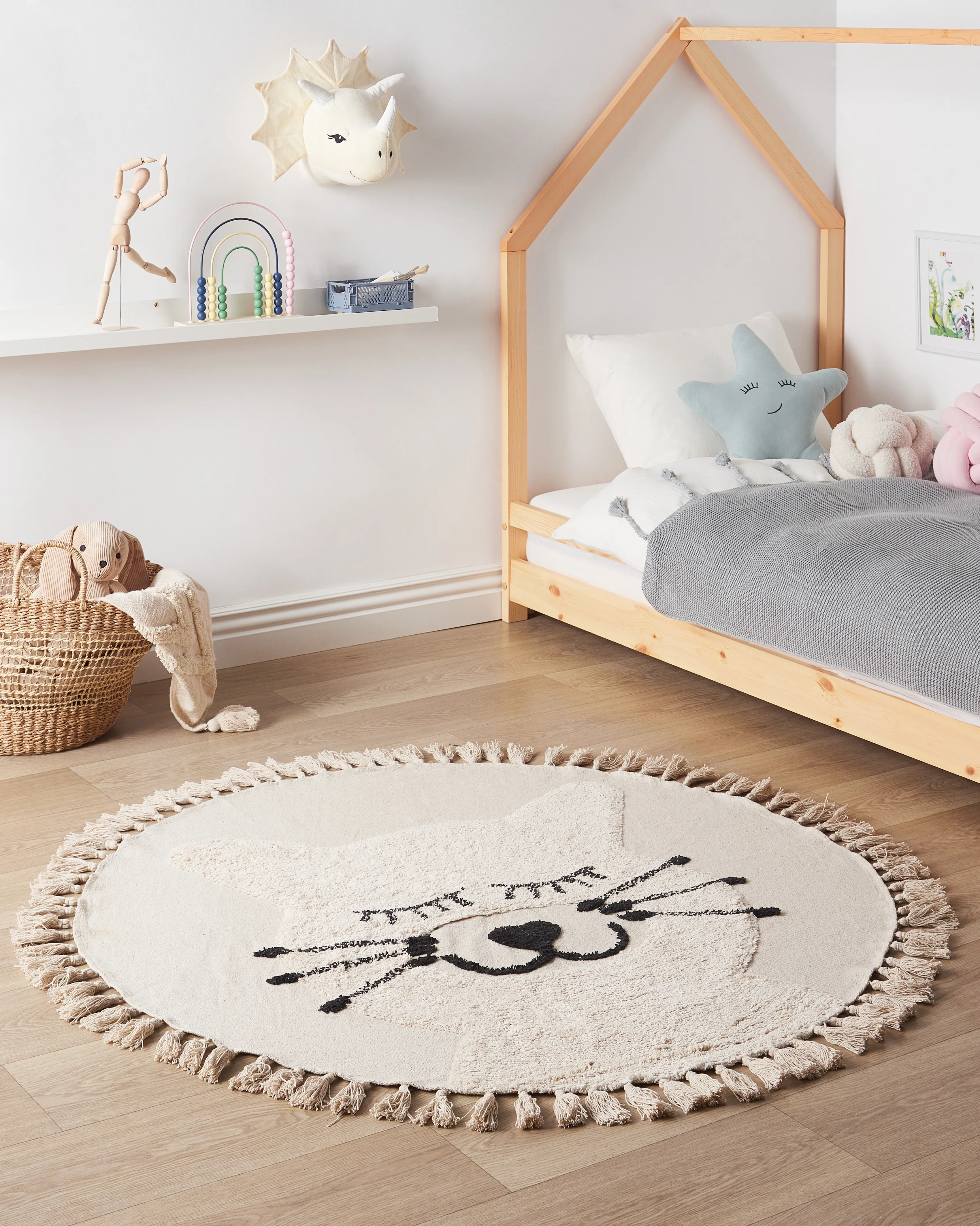 Kids Rug ETSERI Beige ? 120 cm Cotton