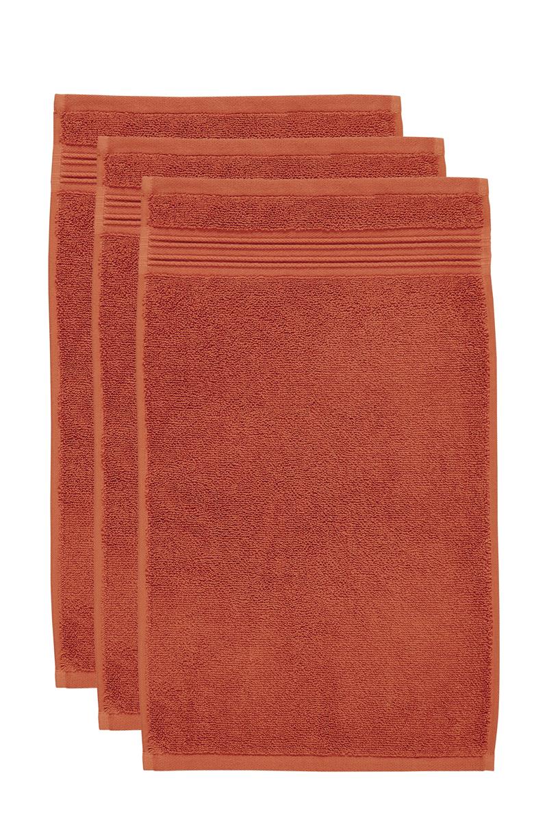 Beddinghouse Sheer - Gastendoekje - set van 3 - 30x50 cm - Oranje