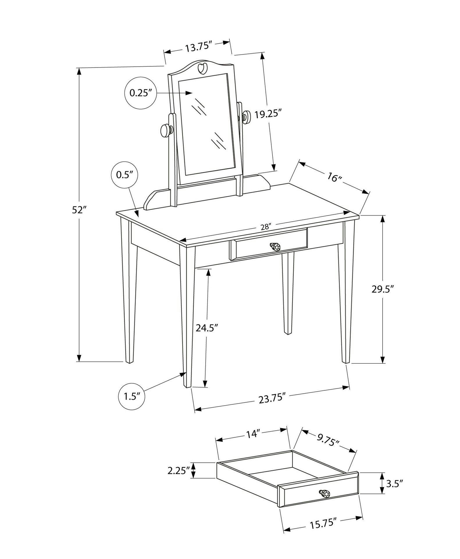 Monarch Specialities Contemporary Vanity