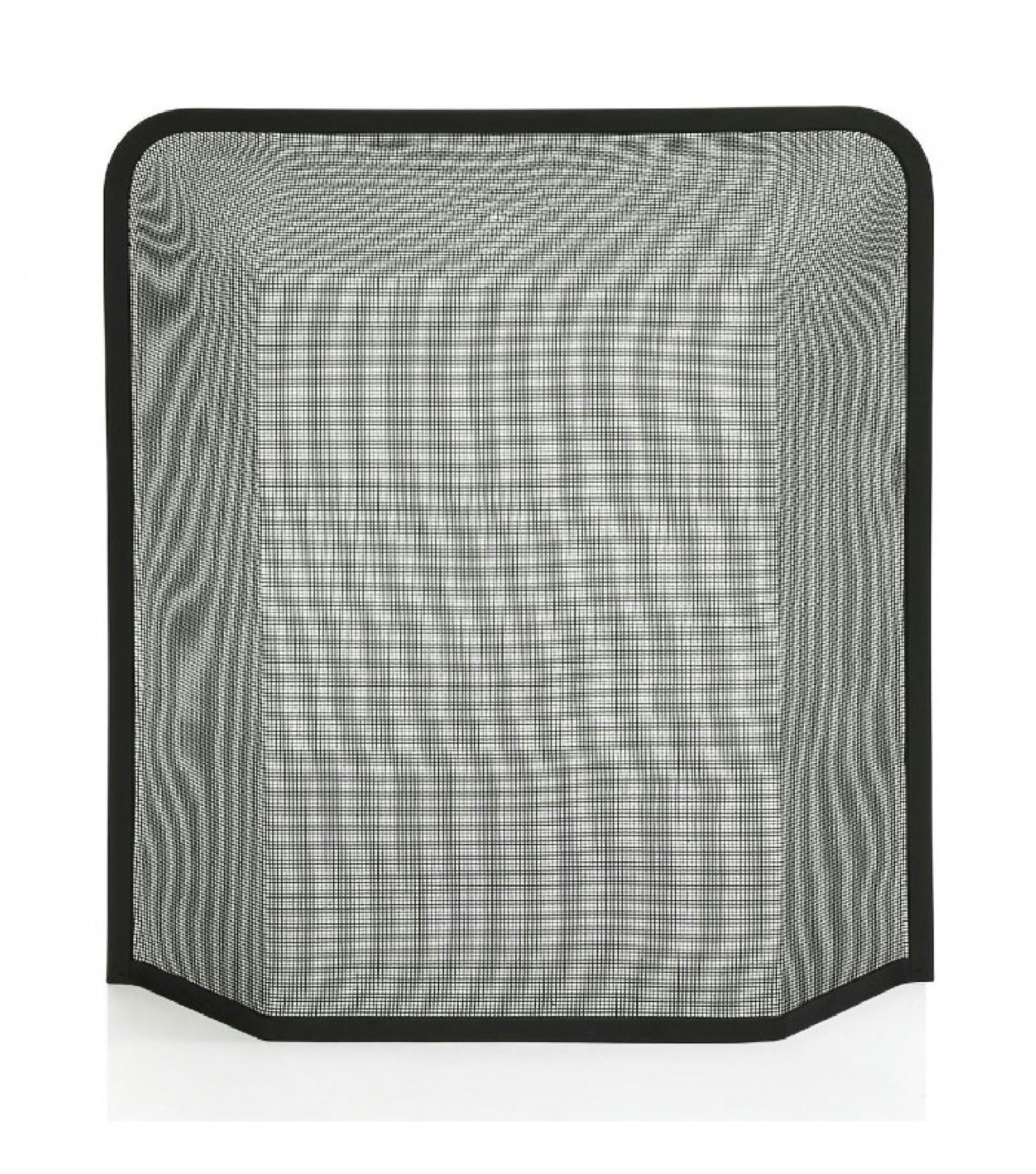 - Pare-feu de cheminée en métal noir 52,5x61cm