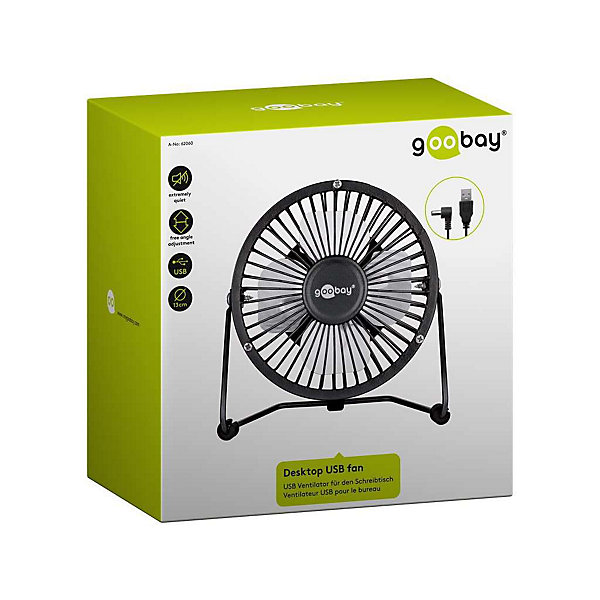 Mini ventilateur diamètre 13cm   USB noir Stanley