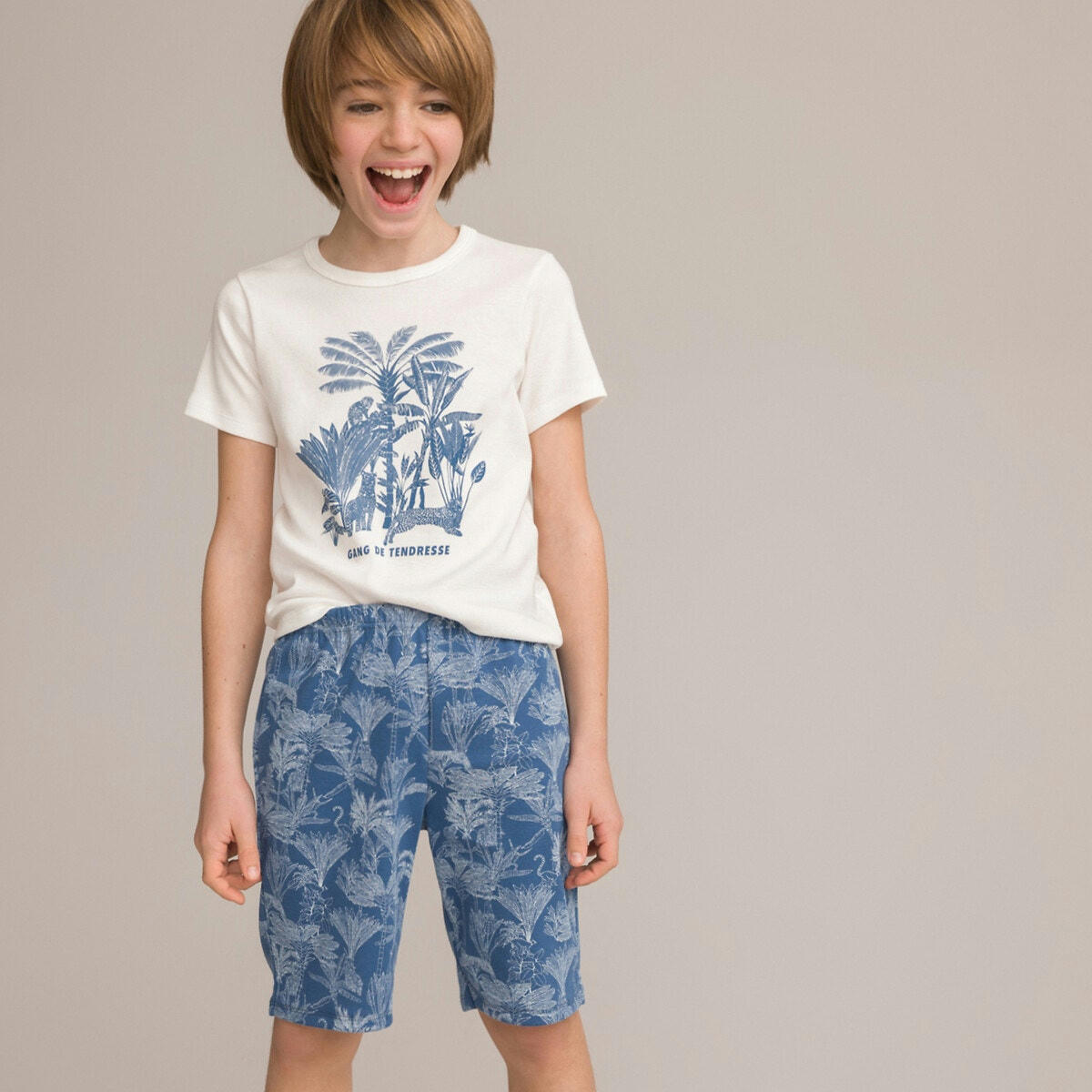 Pyjashort imprimé palmiers