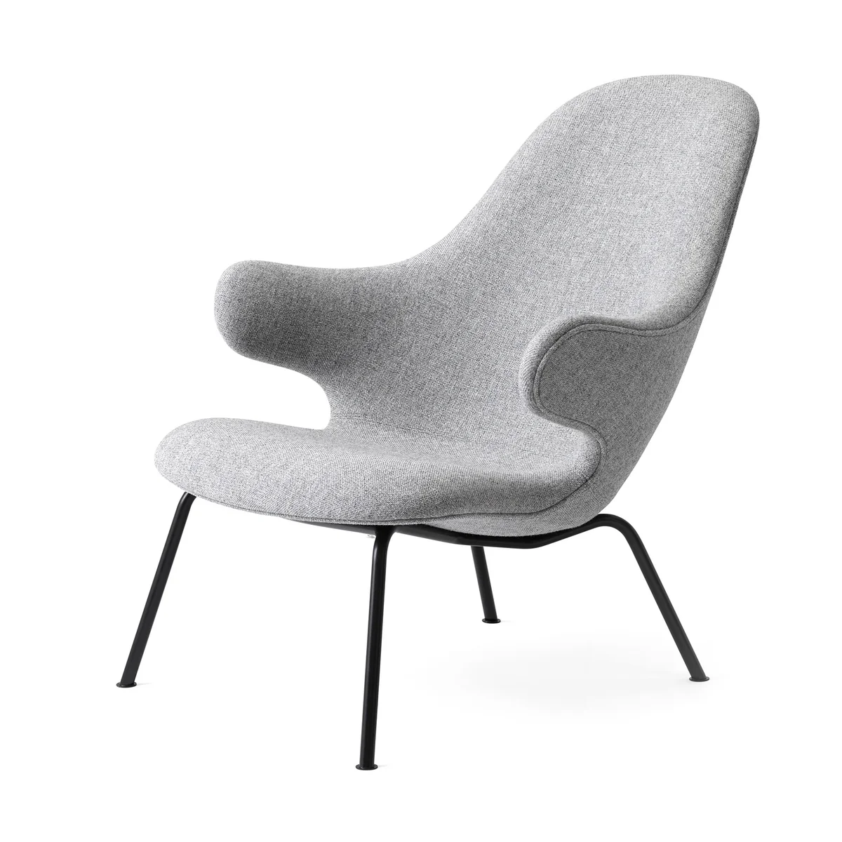 &Tradition - Catch JH14 Lounge-Chair, schwarz / grau (Hallingdal 65 130)
