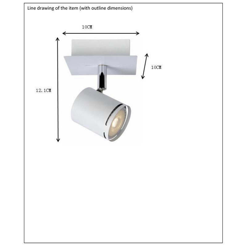 Spot LED Rilou blanc chaud dimmable GU10 4,5W LUCIDE