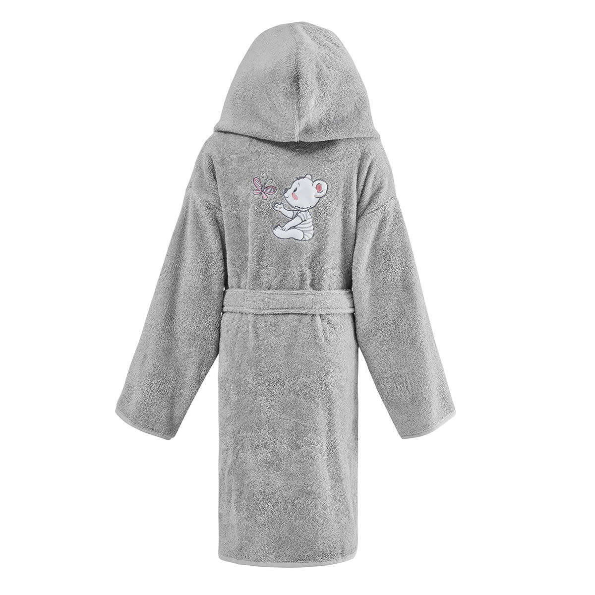 BABY BEAR - Peignoir de bain enfant 450 gr/m²  gris cendré 2 ans