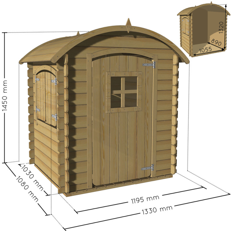 Cabane pour enfant Patty 1,33 x 1,08 x 1,45 m SOULET