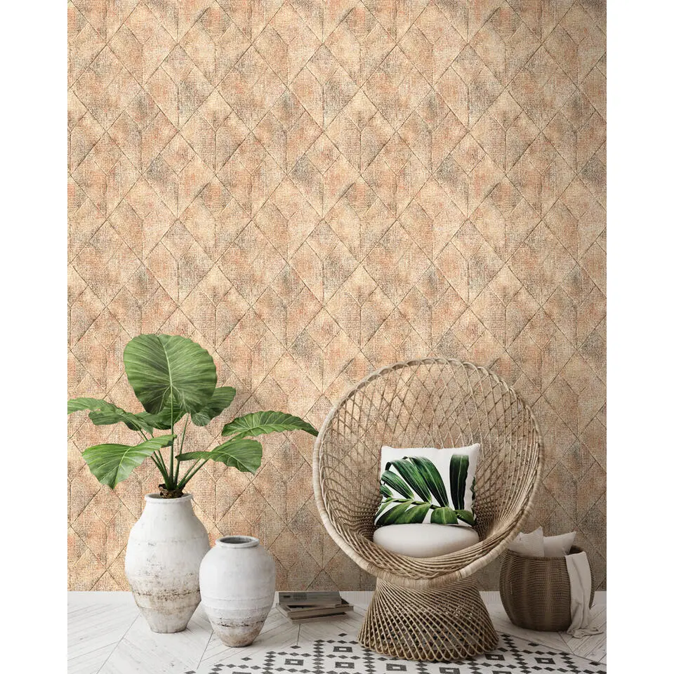 Dutch Wallcoverings - Nomad Andros lichtbruin - 0,53x10,05m