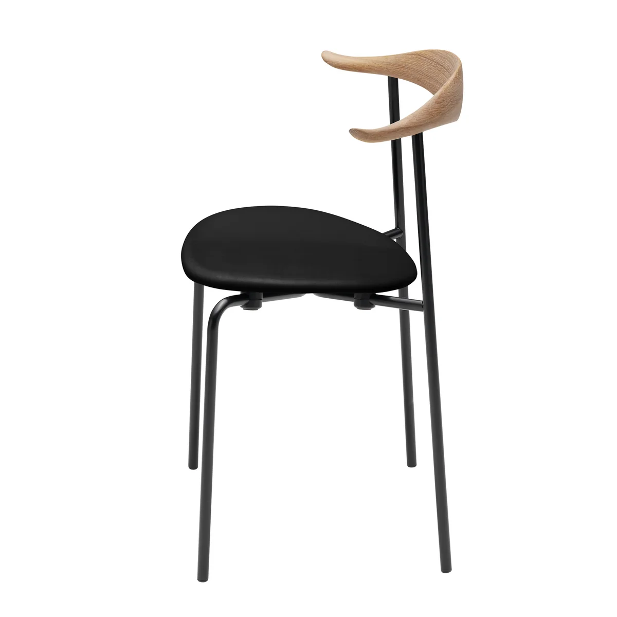 Carl Hansen - CH88P, Eiche geölt / Leder schwarz / Gestell schwarz