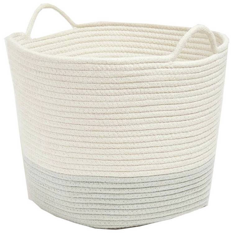 Great Little Trading Company Rope Storage Basket-Ivory/Sage