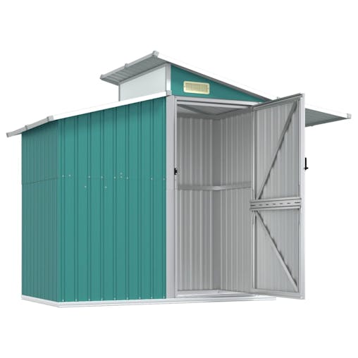 NNEVL Garden Shed Green 270x130x208.5 cm Galvanised Steel