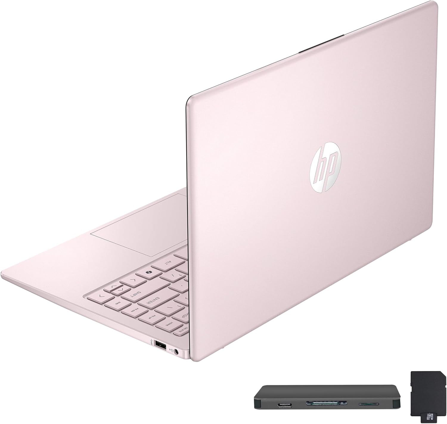 HP Stream 14 HD Laptop, Intel Processor N150, 16GB RAM, 416GB Storage (128GB UFS+288GB Docking Station Set), Intel Graphics, 1 Year Office 365, Copilot, Wi-Fi, HD Camera, Windows 11, Pink