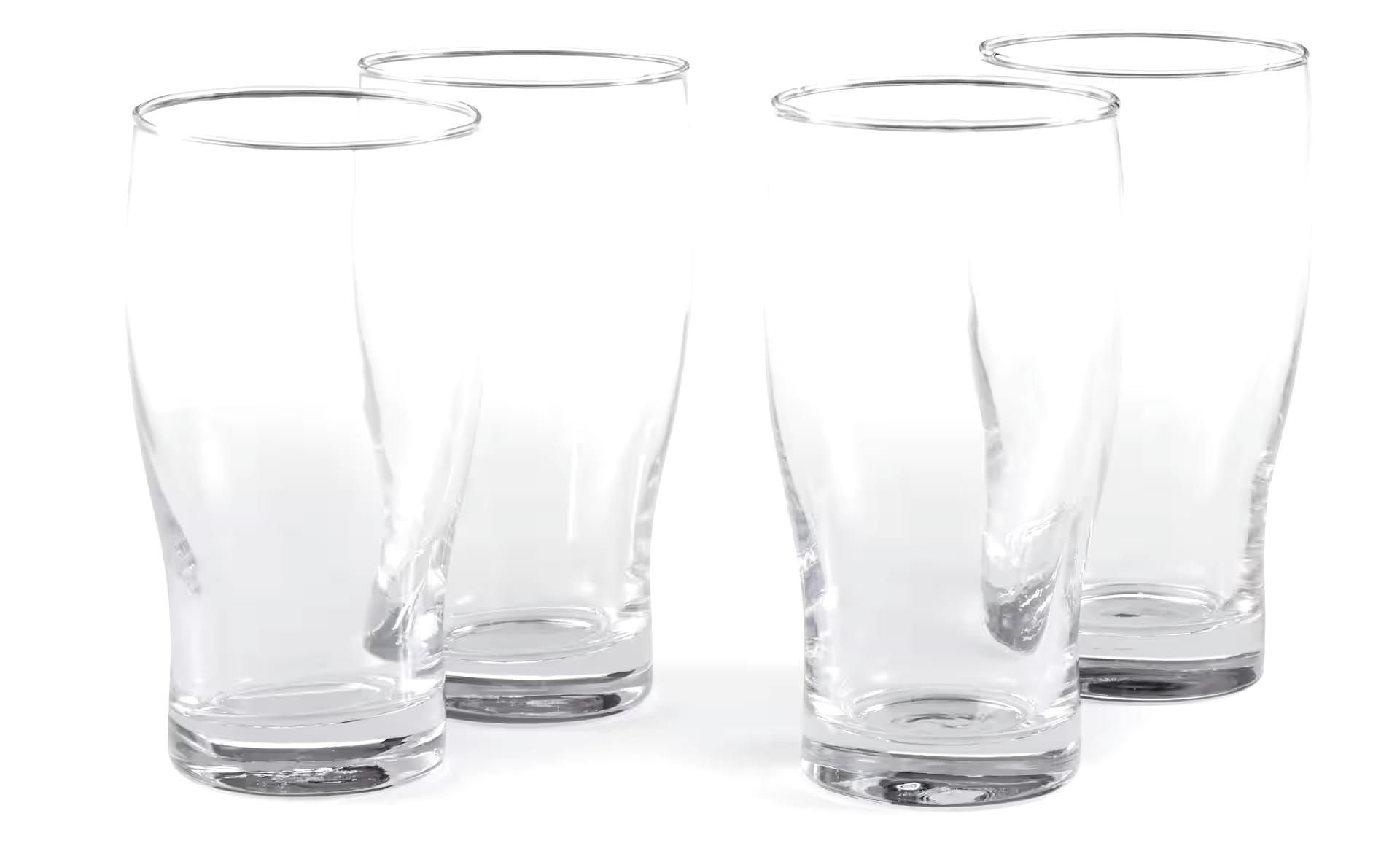 CANVAS Oskar 4pc Beer Pint Glasses, Dishwasher Safe, 568-mL