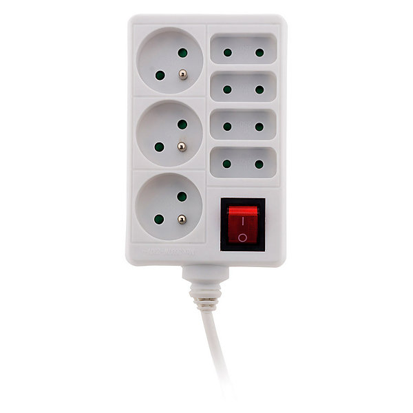 Bloc multiprise 4x6A   3x16A - Blanc - Zenitech