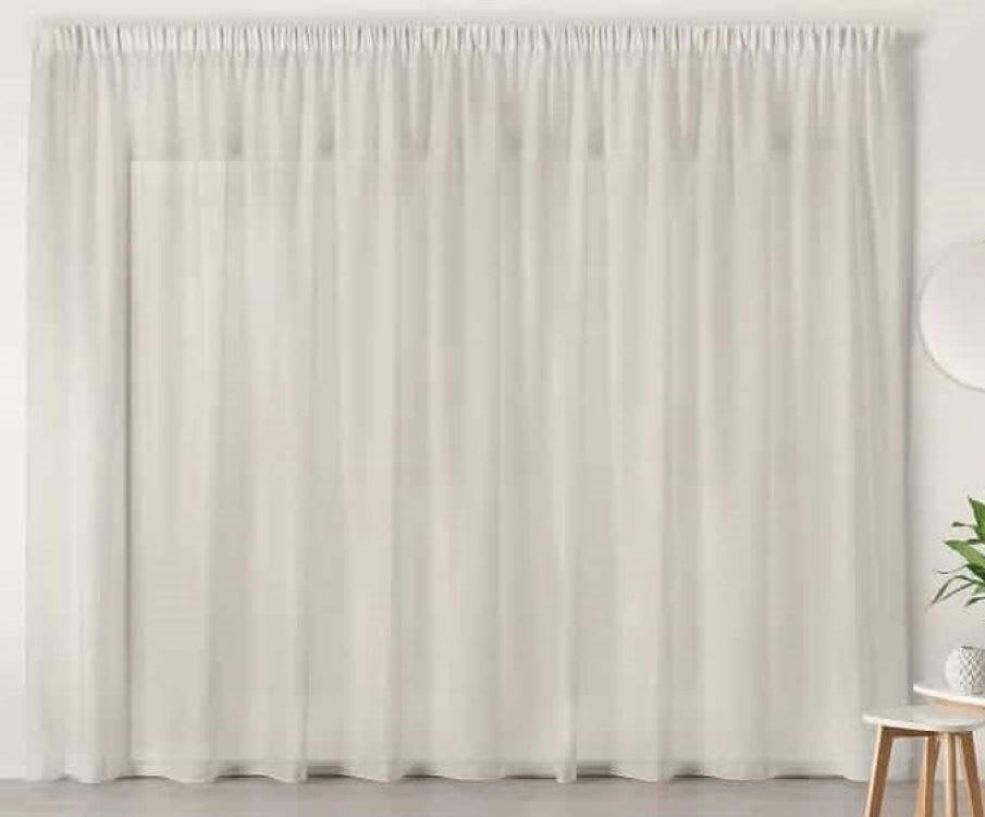 - Voilage blanc en galon fronceur 420x240cm