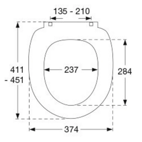 Sanitär WC-Sitz »Scandinavia Plus«, BxL: 37,4 x 45,1 cm, oval, weiß
