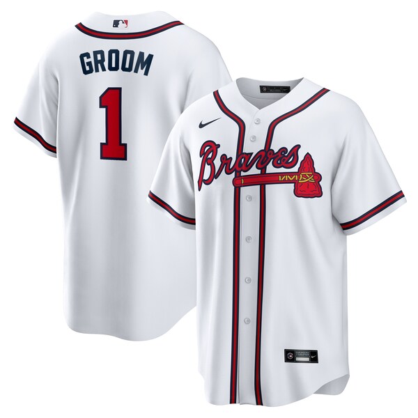 Atlanta Braves Nike #1 Groom Home Replica Jersey - White