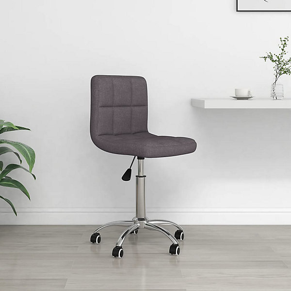 Chaise pivotante de bureau Taupe Tissu vidaXL