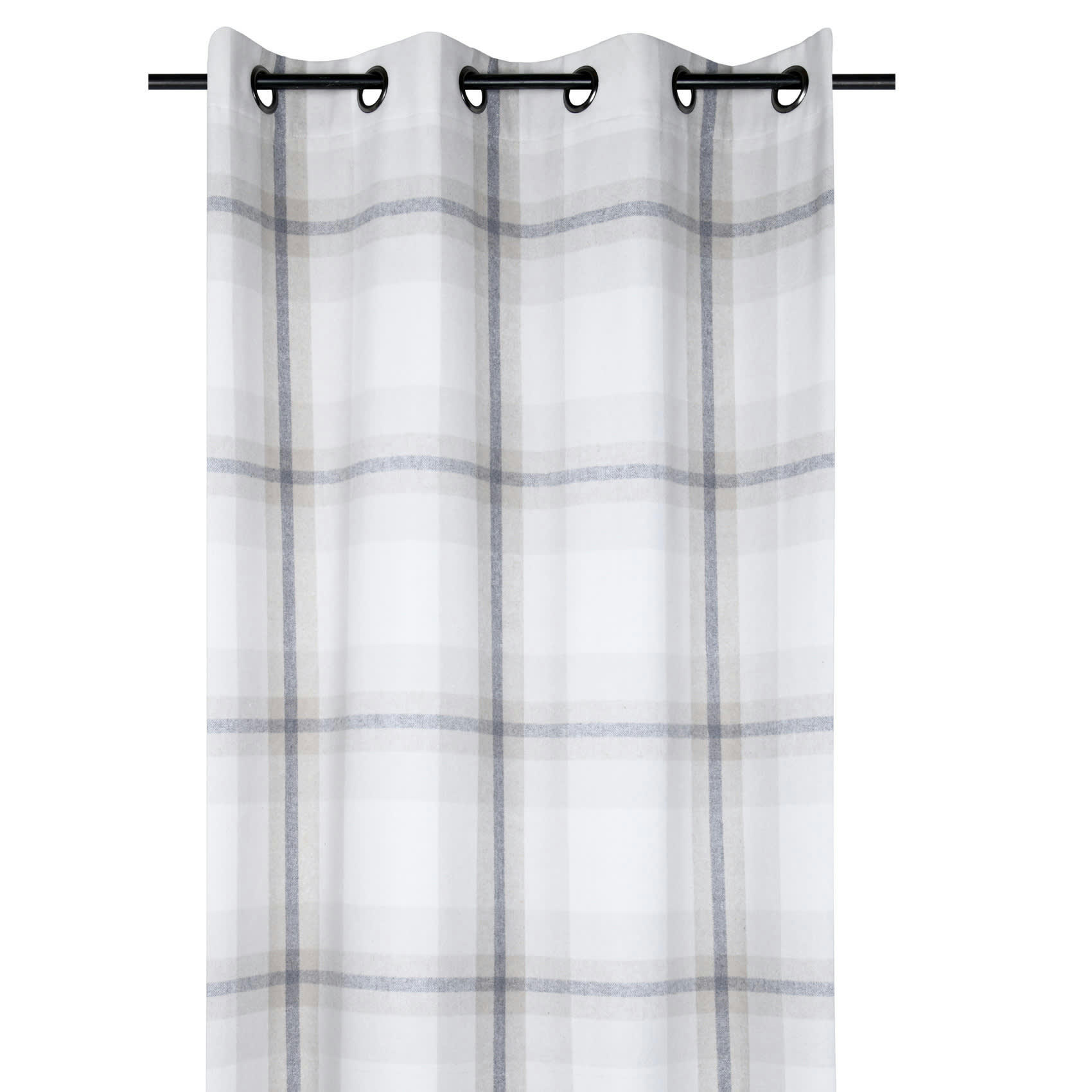 LEMAN - Rideau esprit de montagne polyester naturel 260x135cm