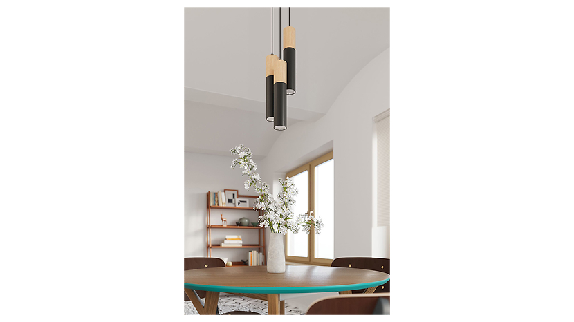 Lampa wisząca Pablo 3P stalowa czarna