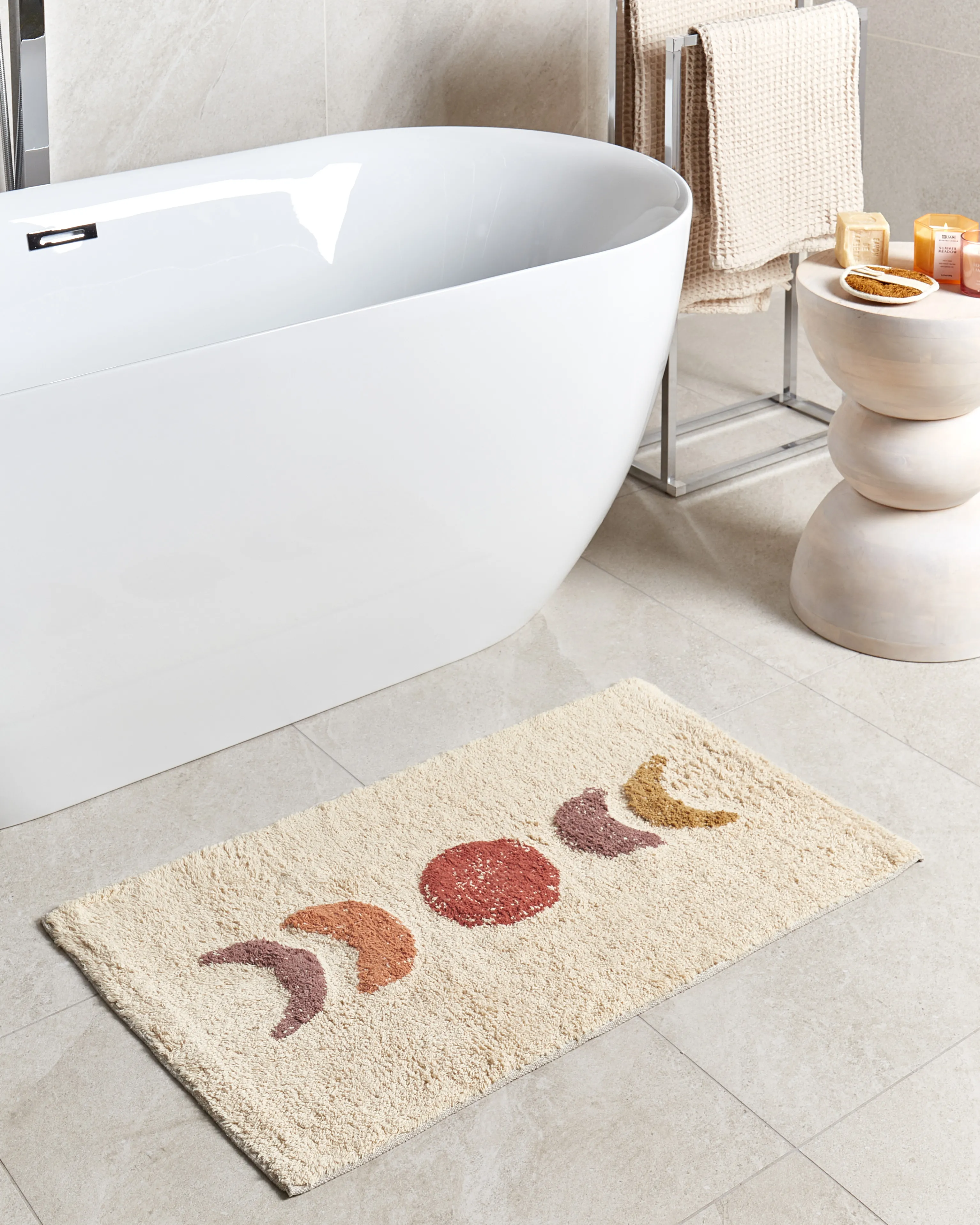 Bath Mat ESME Beige 50 x 80 cm Cotton