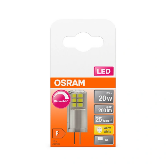 LED-Leuchtmittel, 2 W, G4, warmweiß