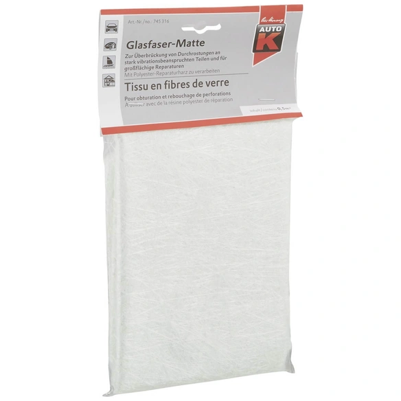 Glasfaser-Matte, BxL: 44 x 114 cm, weiß