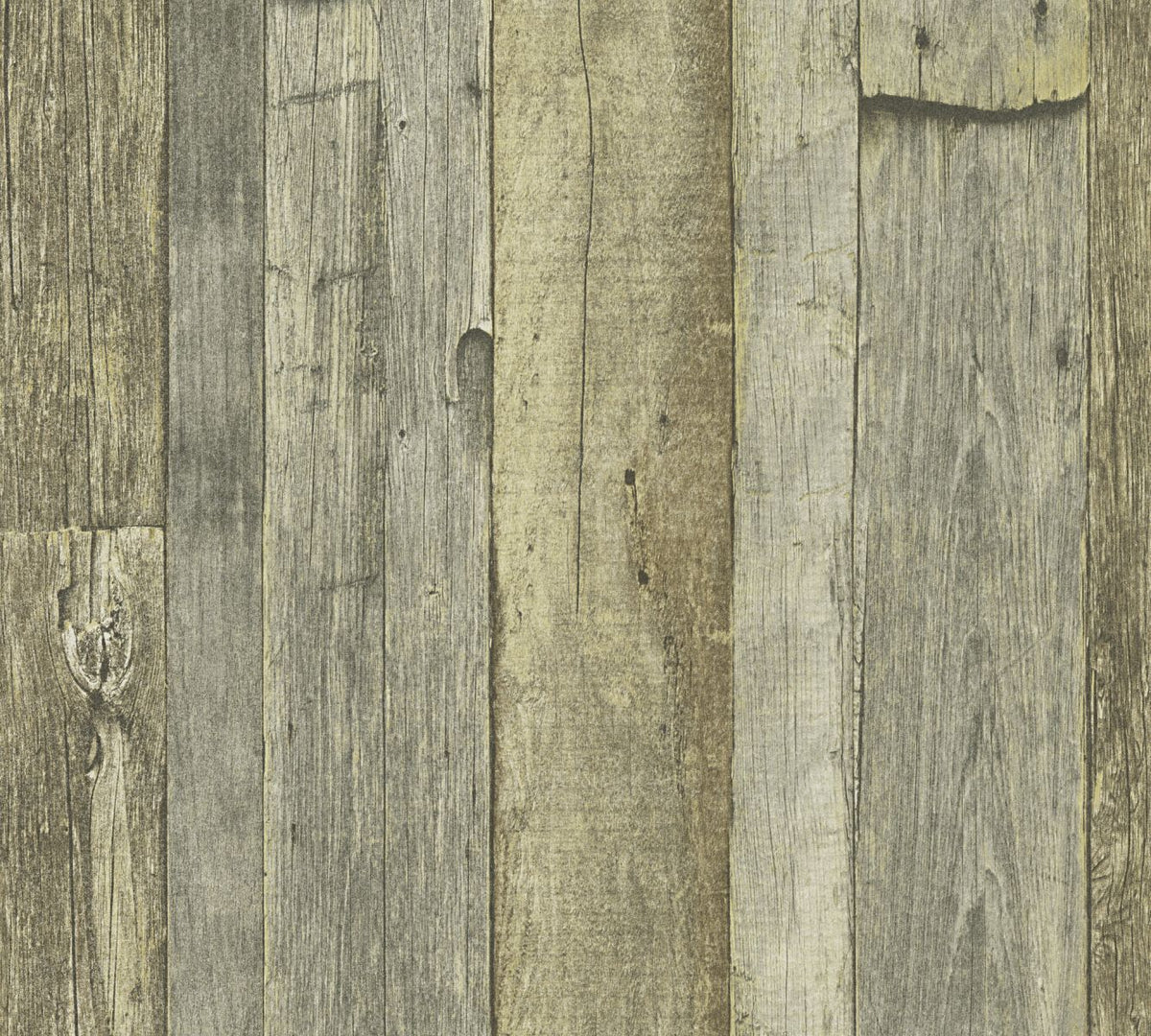 A.S. Création behang houtlook bruin, geel en crème - 53 cm x 10.05 m - AS-959313