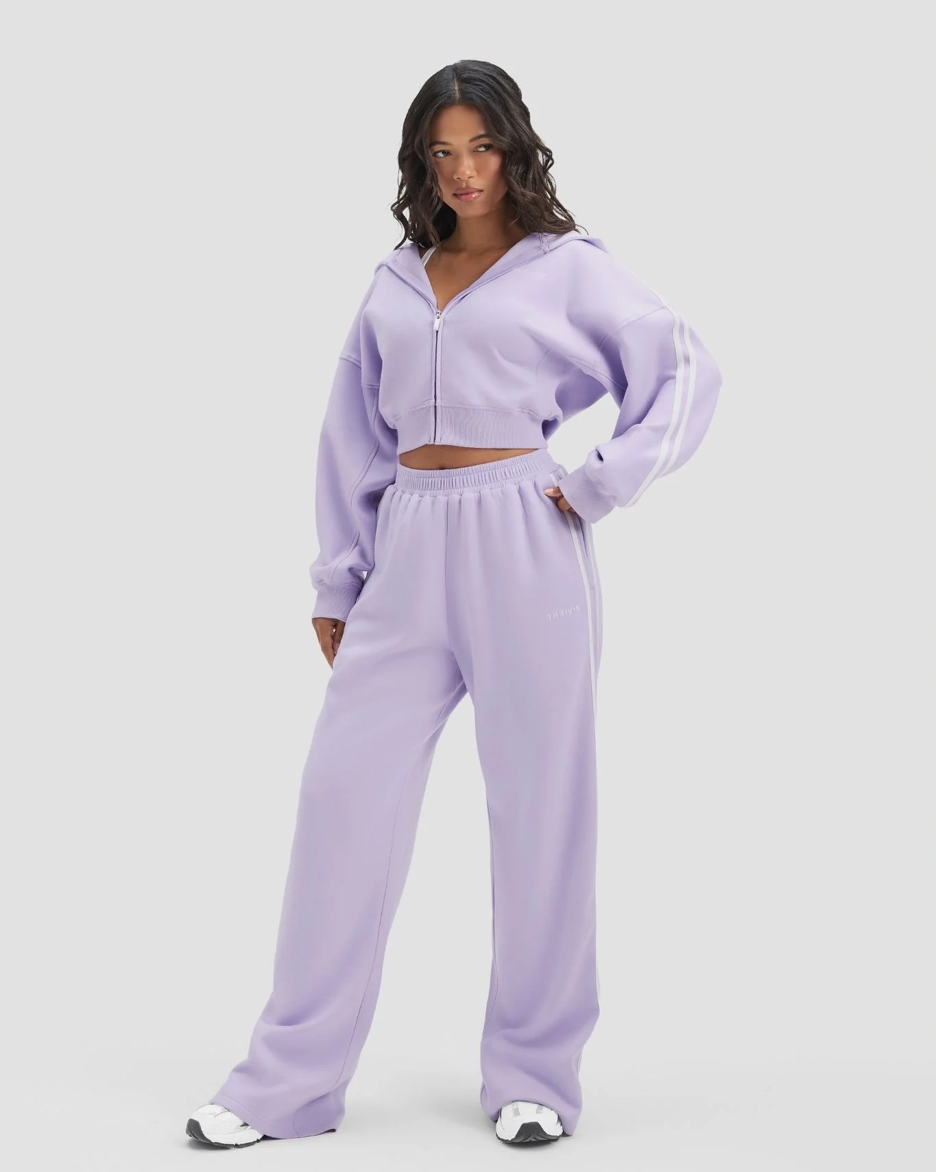 Jersey Stripe Joggers | Lilac