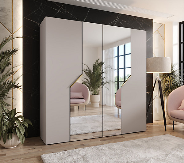 Armoire a portes battantes Andrew 2 200 x H. 202 x P. 52, 4 portes