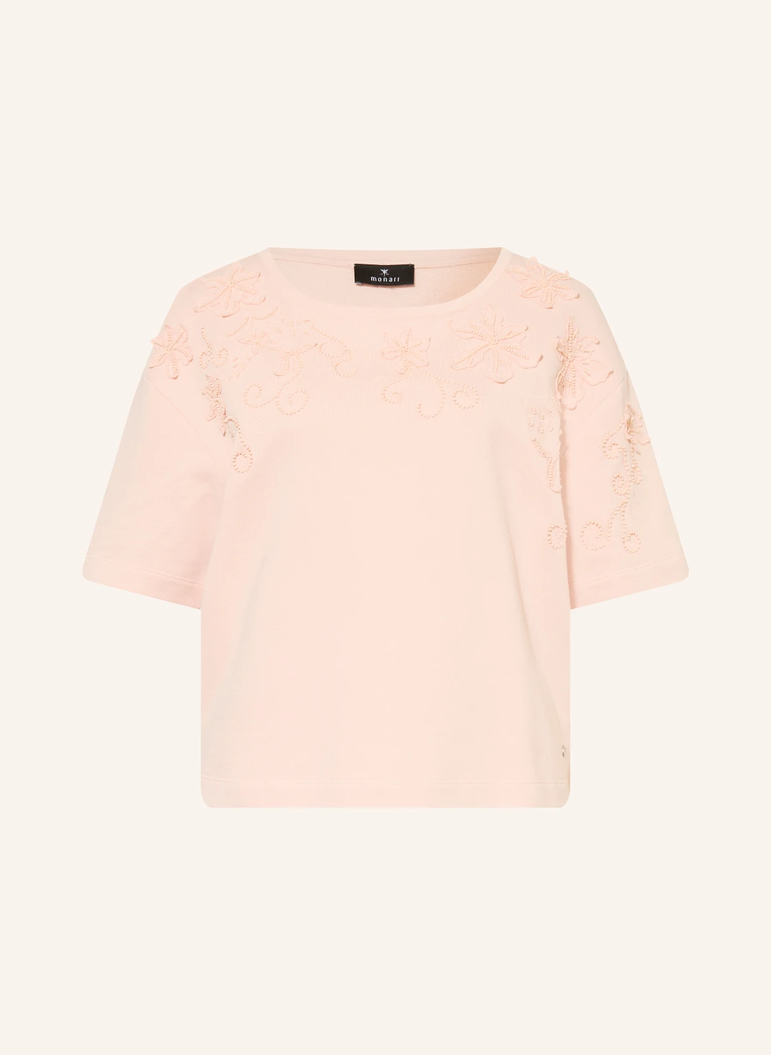 monari Sweatshirt mit Schmuckperlen