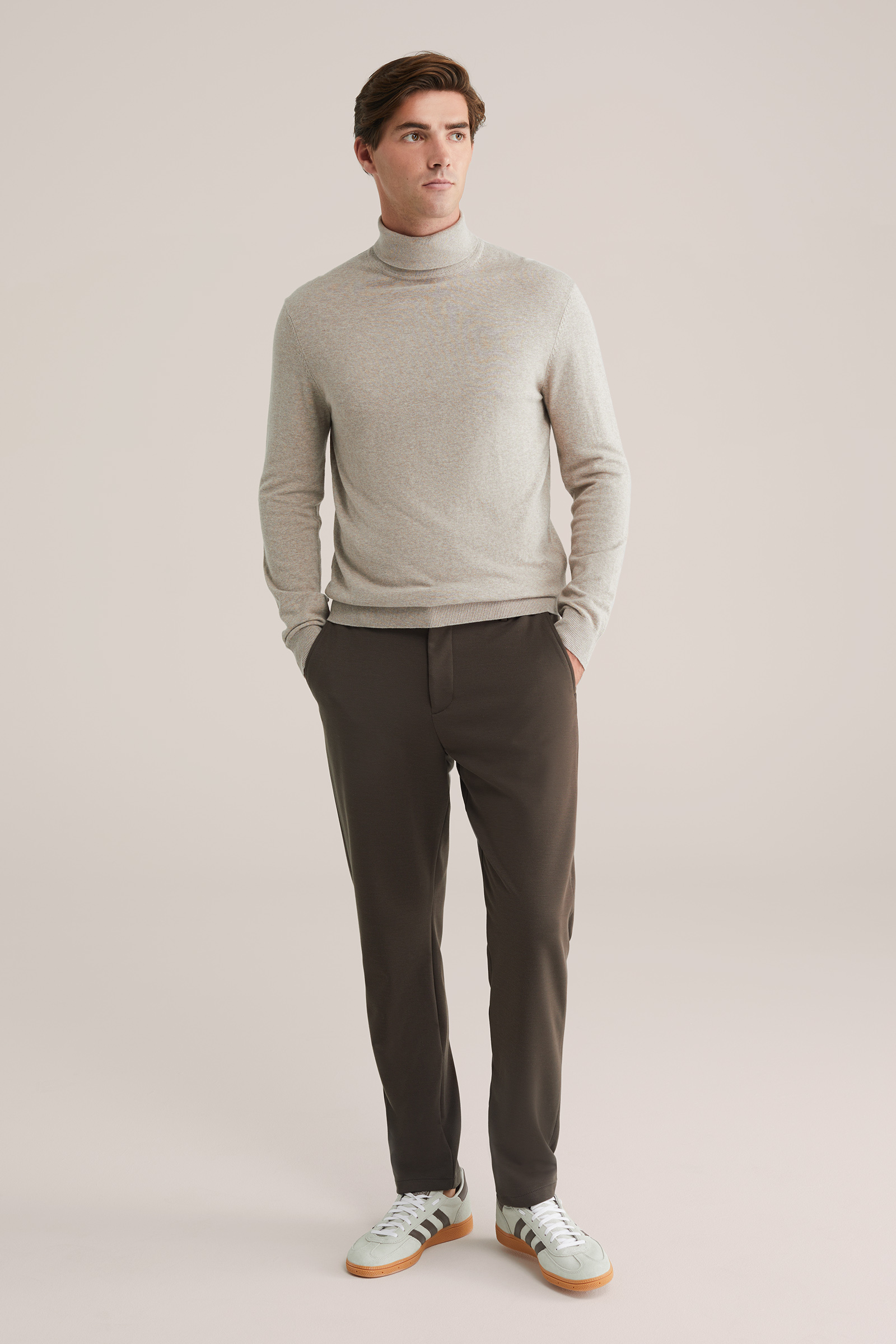 Heren tapered fit chino met stretch