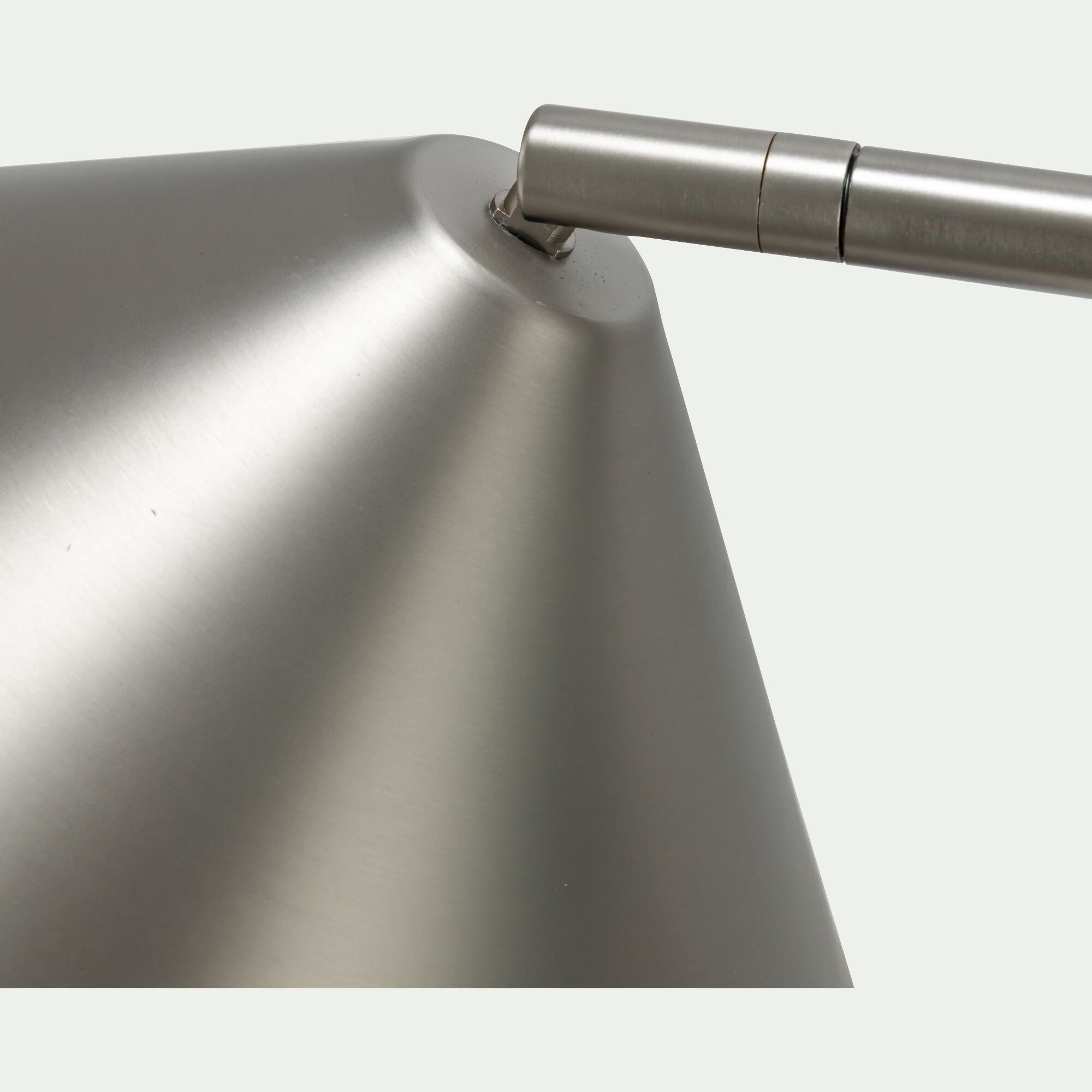 RAVENNE - Lampadaire électrifié avec liseuse H150cm - argenté brossé