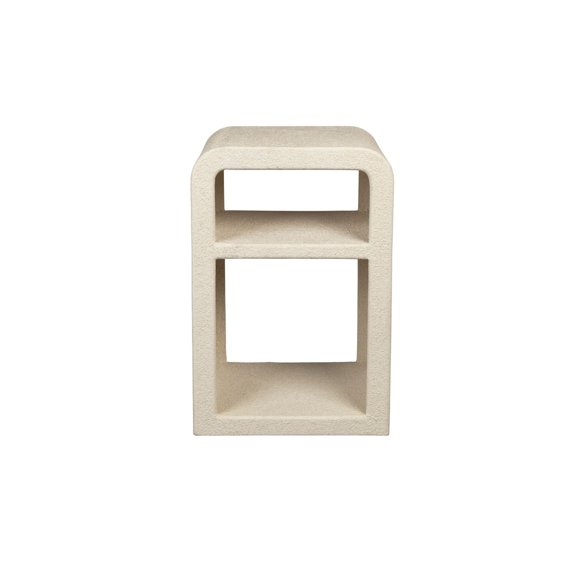 Dutchbone Veda Bijzettafel/ Nachtkastje Gerecycled Marmer Beige