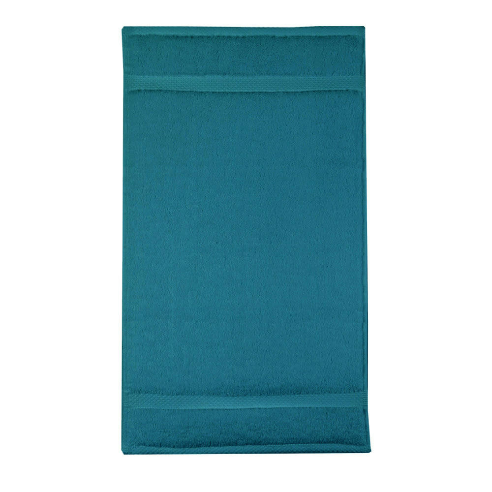 - Serviette invites  pur coton bleu 30x50