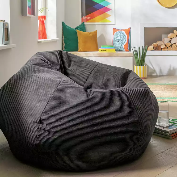 Kaikoo Ayrton Cord Beanbag - Grey
