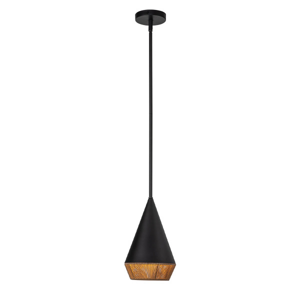 Lampa wisząca matowy czarno-beżowa DAPHNE 1xE27x60W Alora Mood