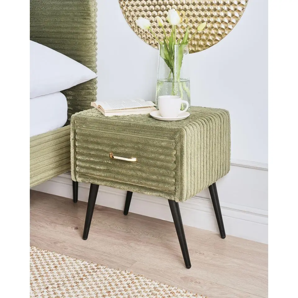 FLAYAT - Nachtkastje - Groen - Corduroy