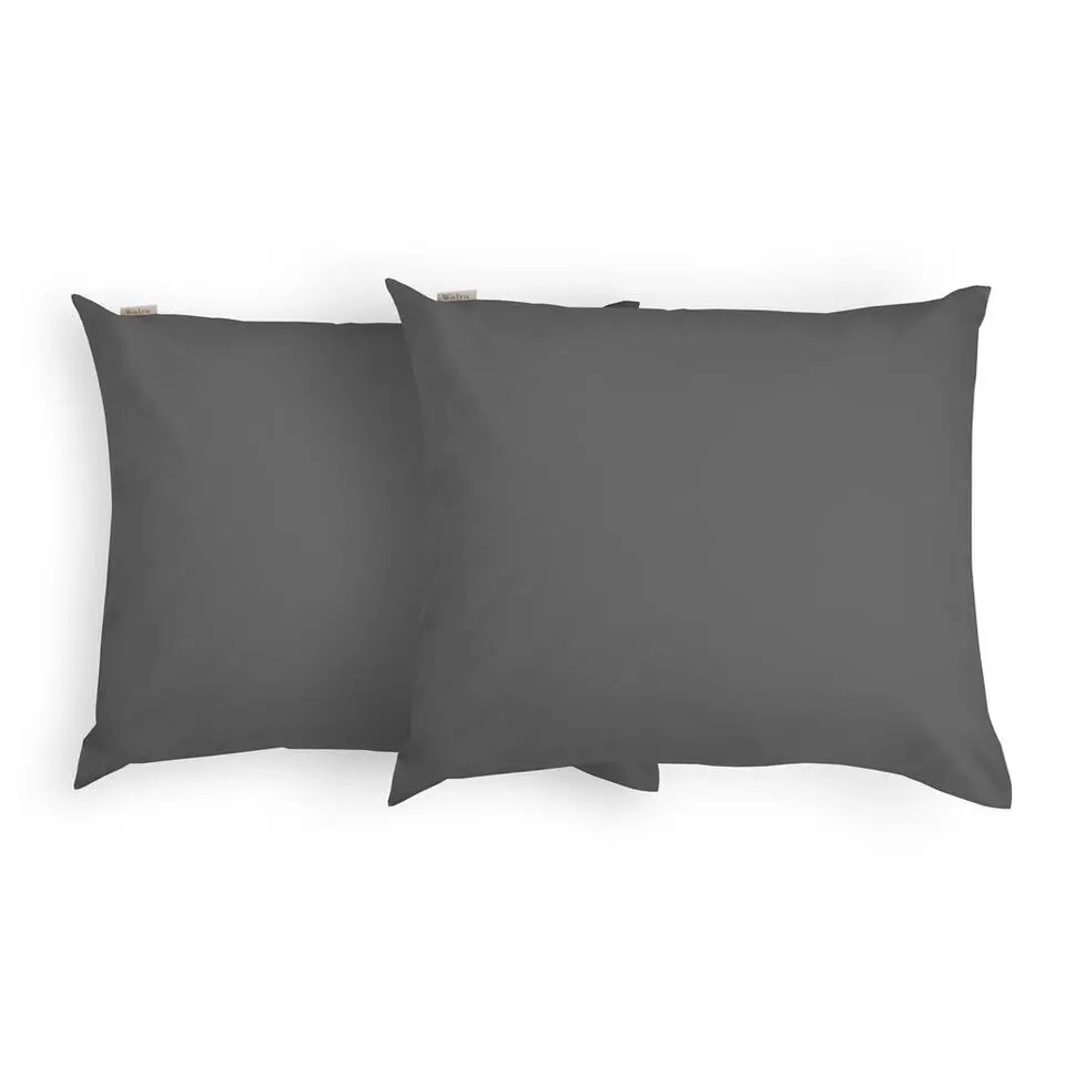 Walra - Kussensloop Crispy Cotton - 2x 60x70 cm - Antraciet