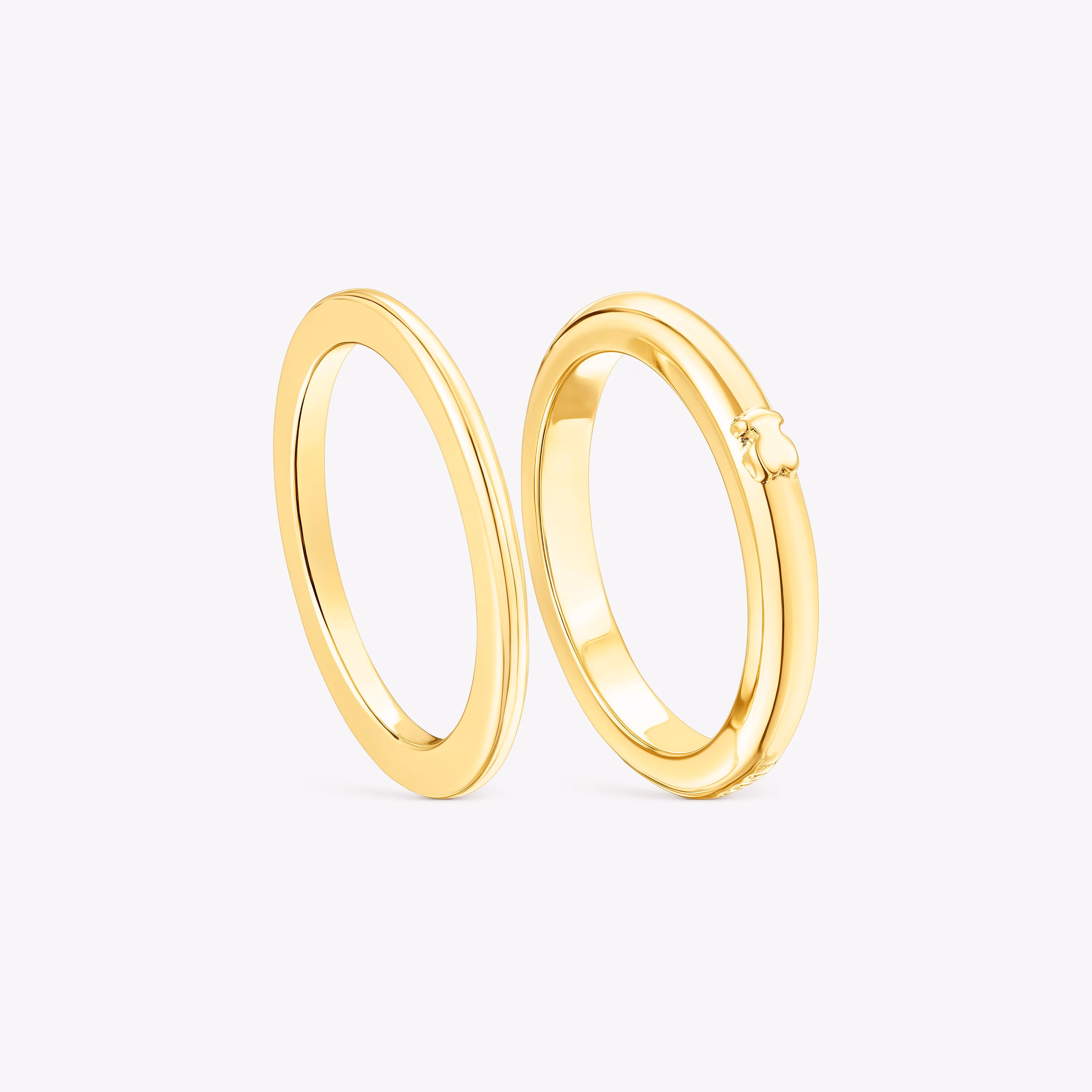 Pack de anillos con baño de oro 18 kt sobre plata TOUS Fellow