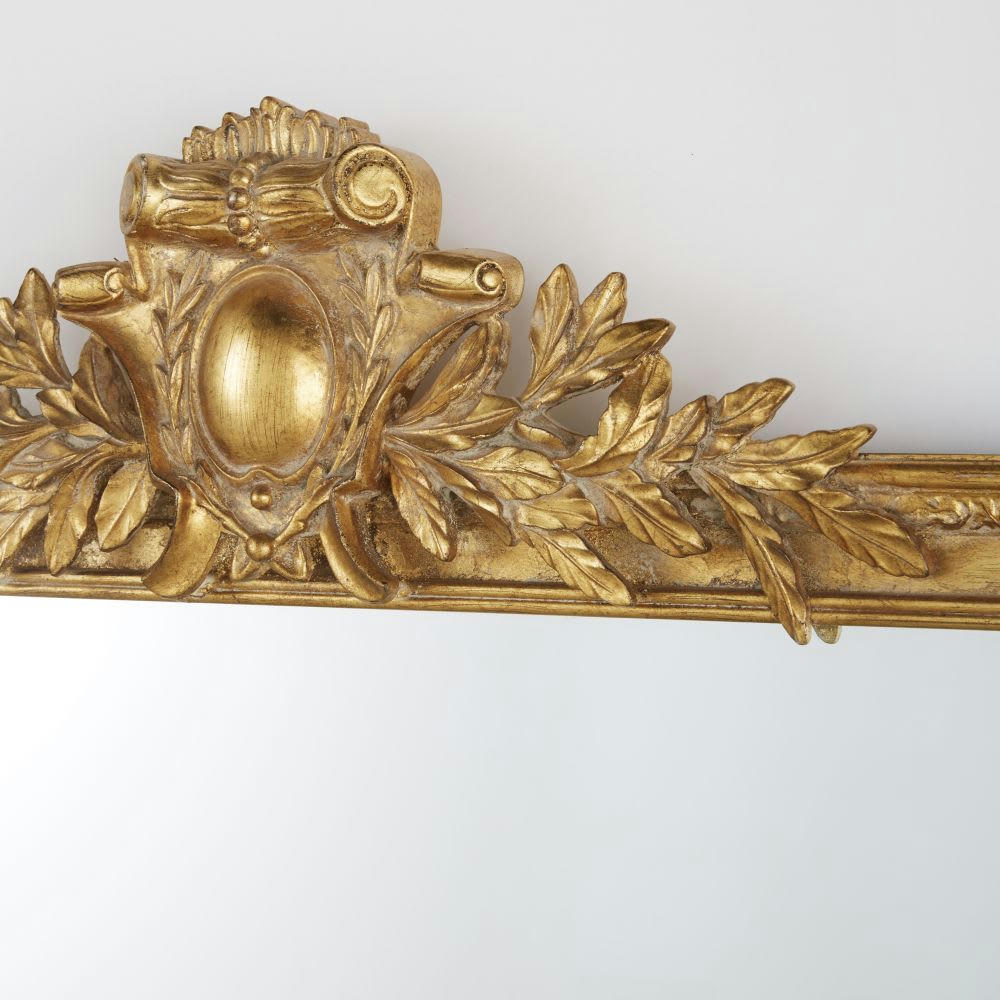VICTOIRE - Miroir rectangulaire à moulures dorées 100x140