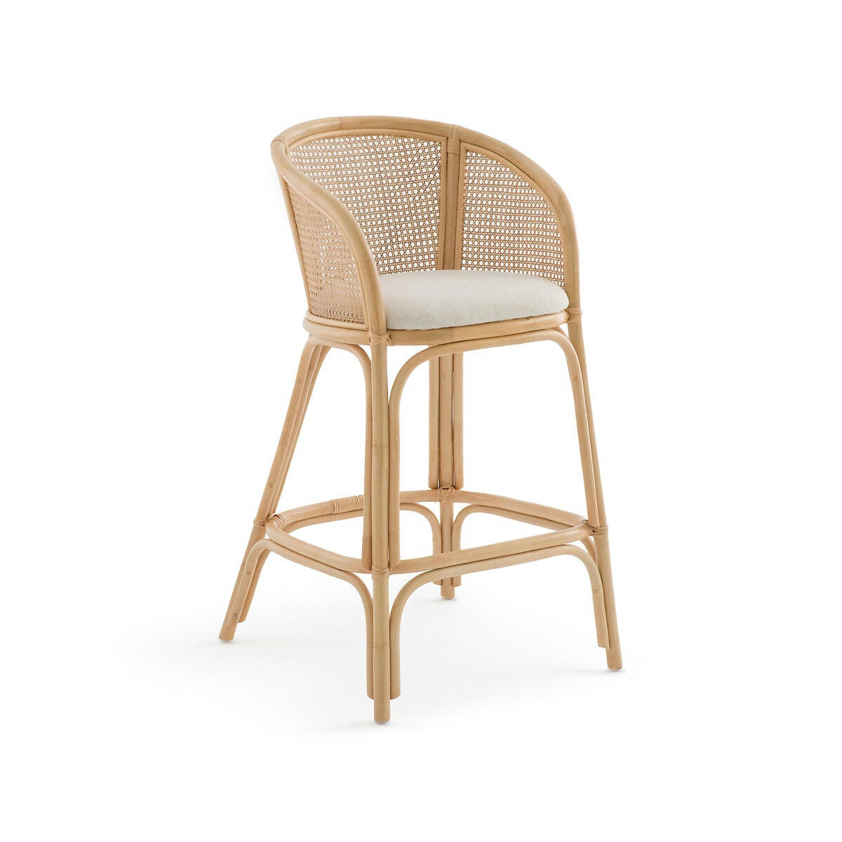 Chaise de bar en rotin, Koni